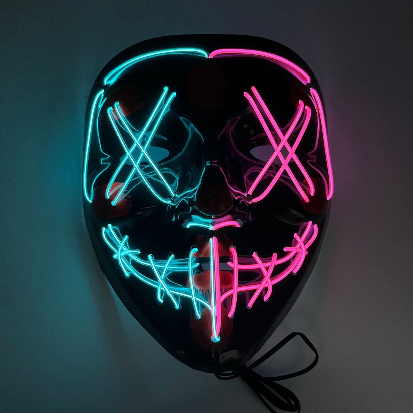 Halloween LED Mask Purge Masks Choice Mascara Costume DJ Party Light To Mixed Color Masque Glow In Dark Halloween Cosplay Mask